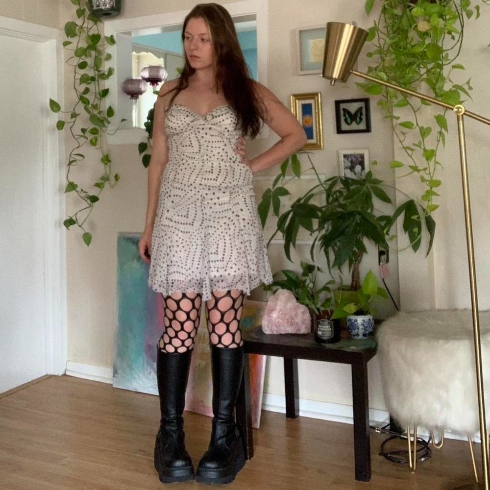 Polkadot Silk Dress